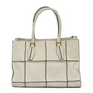 TOD'S D-cube White Leather tote